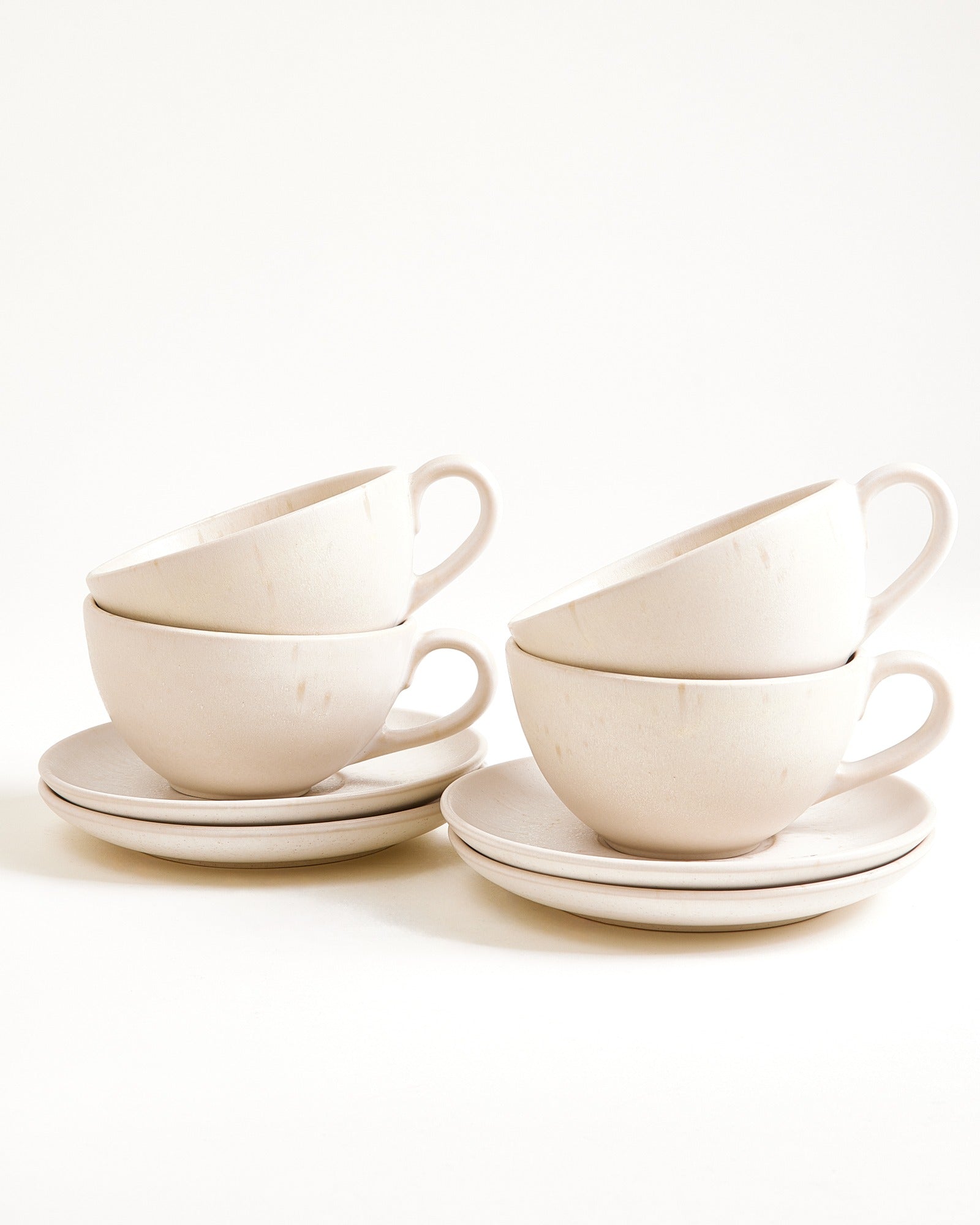 SINTRA - LARGE TEA MUG & SAUCER CLASSIC SAND SET OF 4