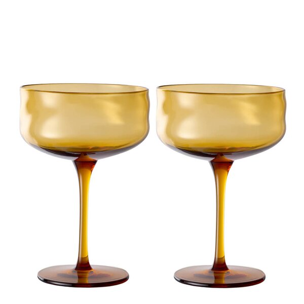 Swirl Coupe-cocktail glass 26 cl 2 stk Dune