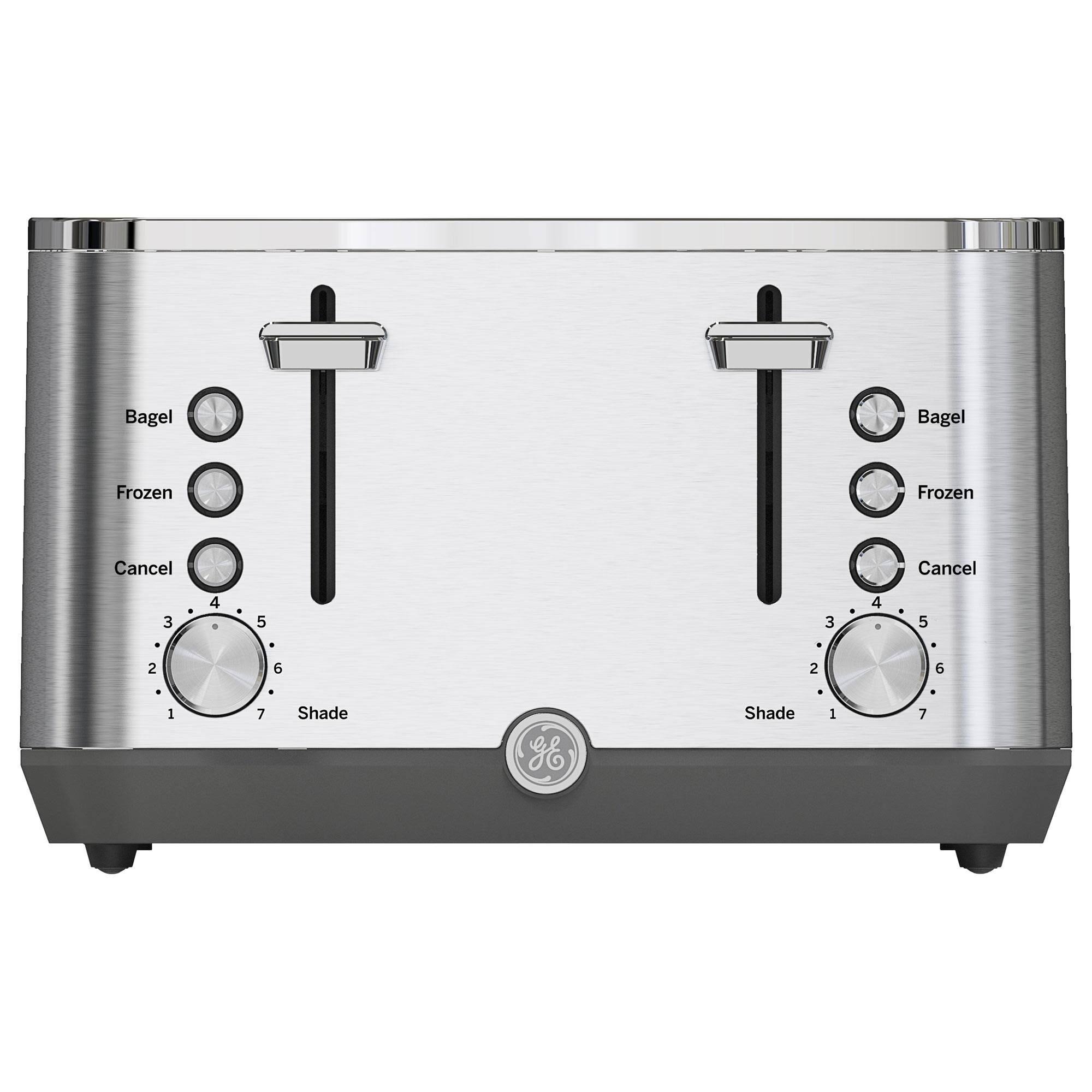 GE - 4-Slice Toaster - Stainless Steel
