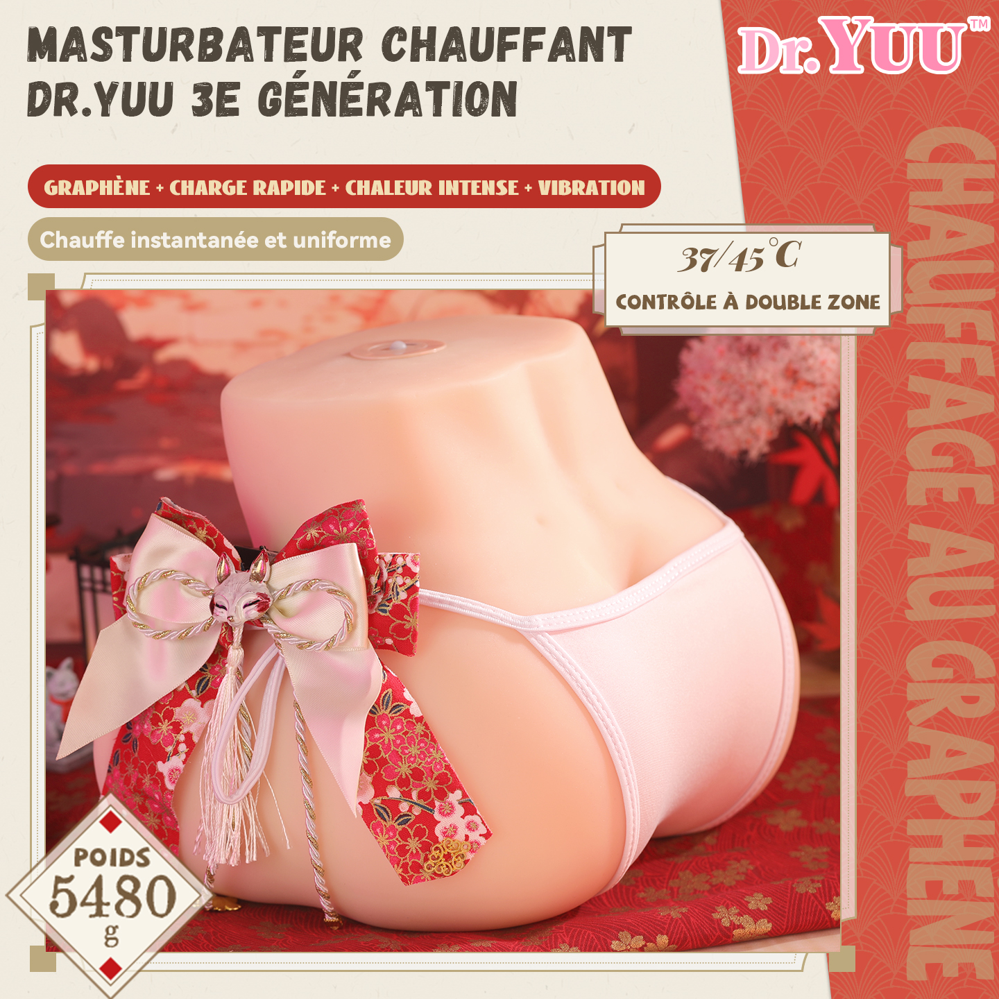 Hot Booty Gen 3 DR.YUU détails produit fessier chauffant