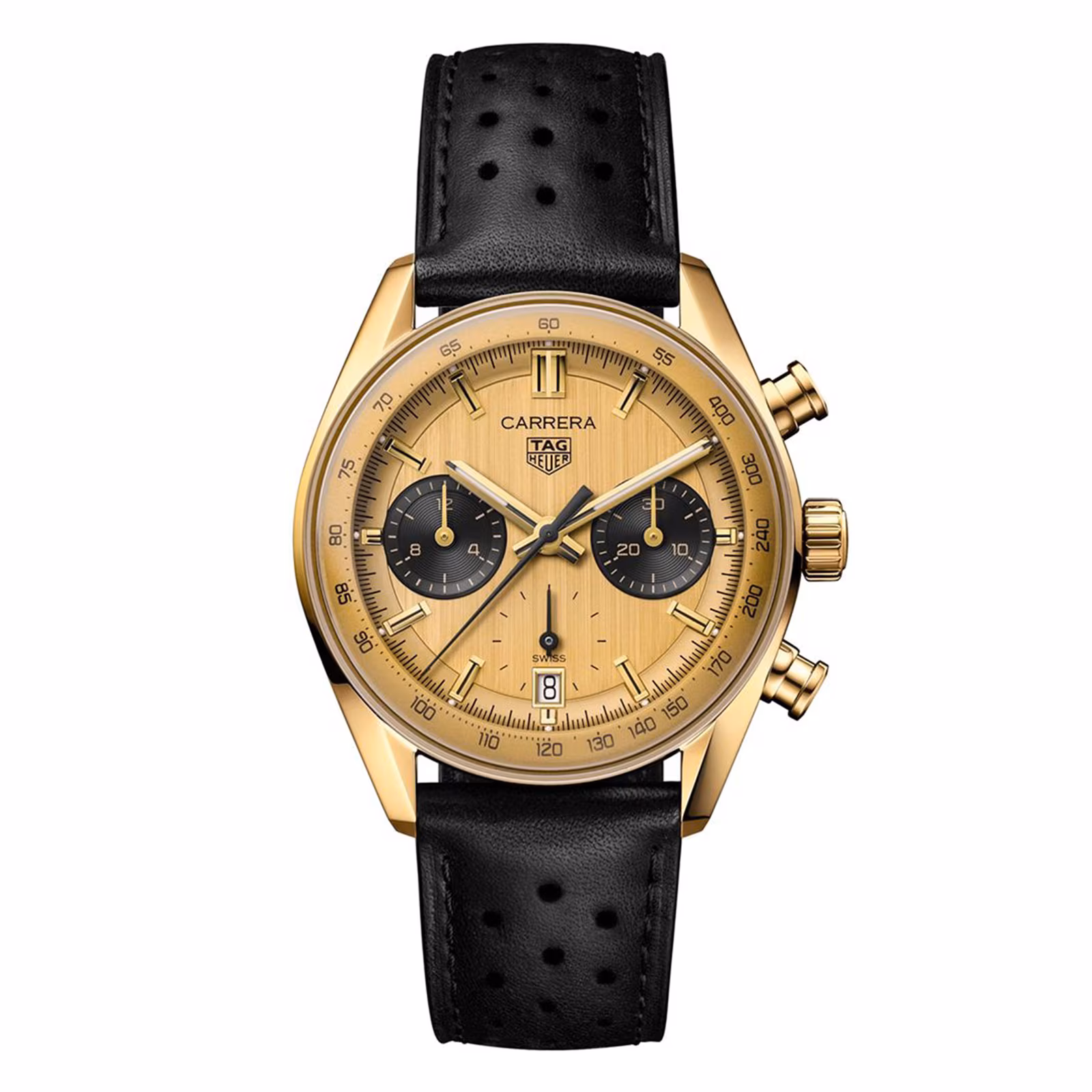 【Super Clone】TAG Heuer Carrera Chronograph Automatic 39mm Gold 3N CBS2240.FC8319