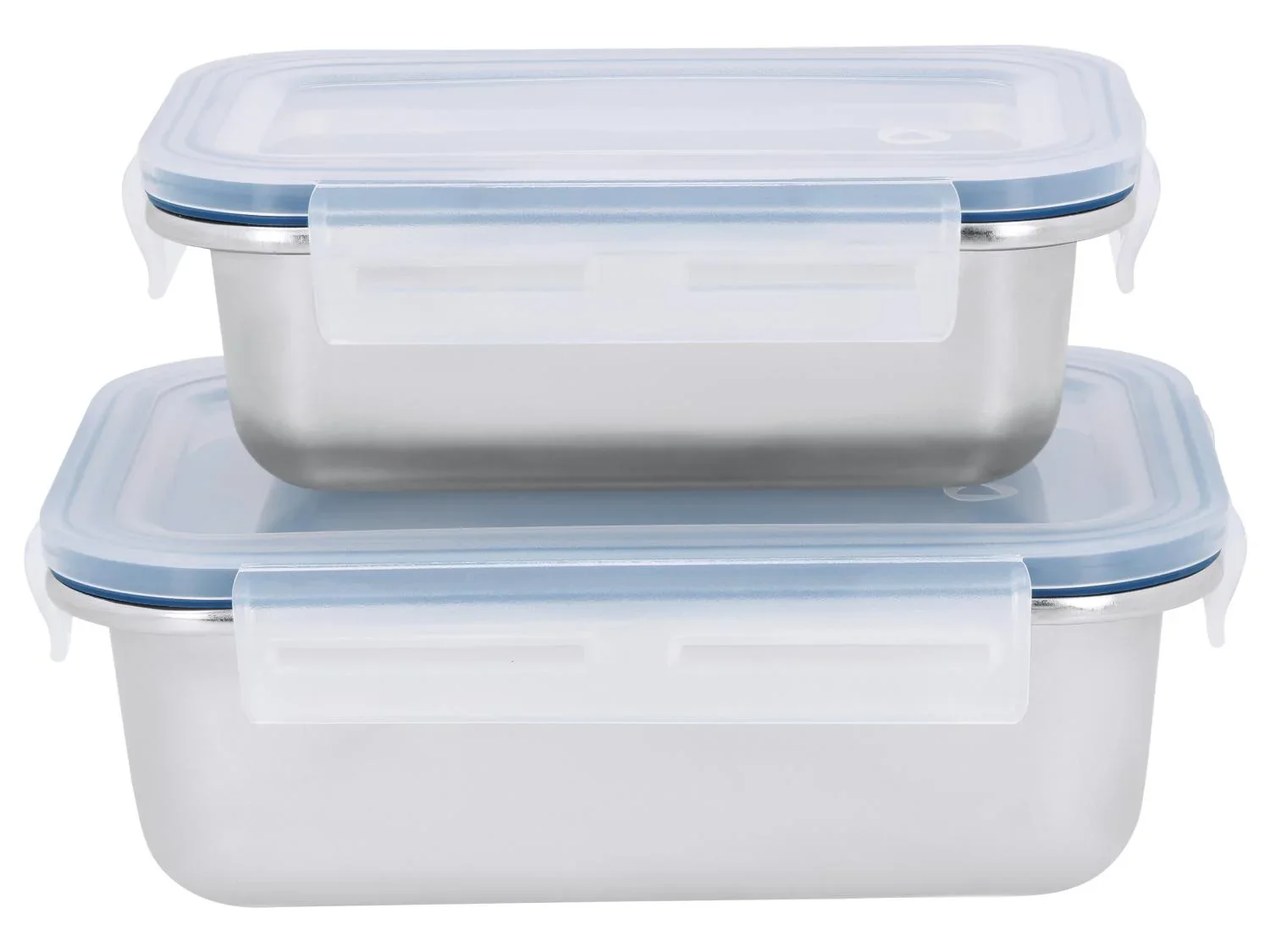 SILVERCREST Set de 2 botes de conservation en acier inoxydable