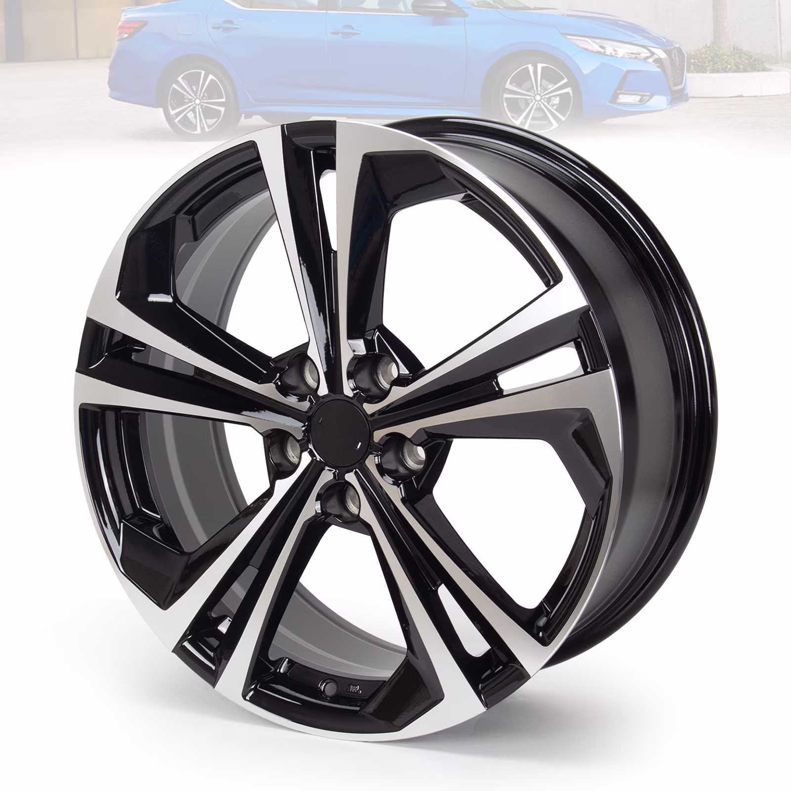 18" Alloy Replacement Wheel 18x7.5 Inch Rim for Nissan Sentra 2020 2021 2022, OEM Design