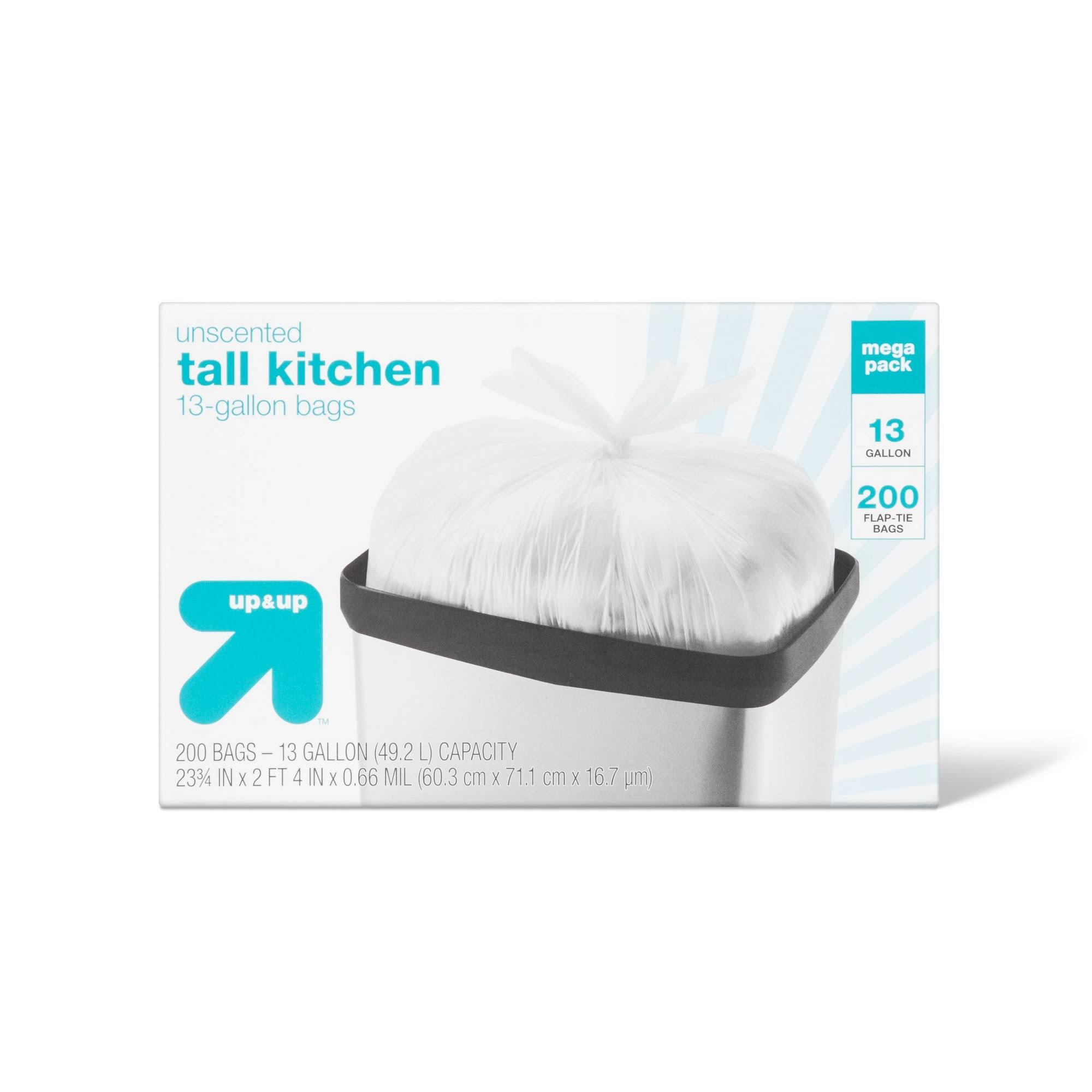Up & Up Tall Kitchen Flap Tie Trash Bags