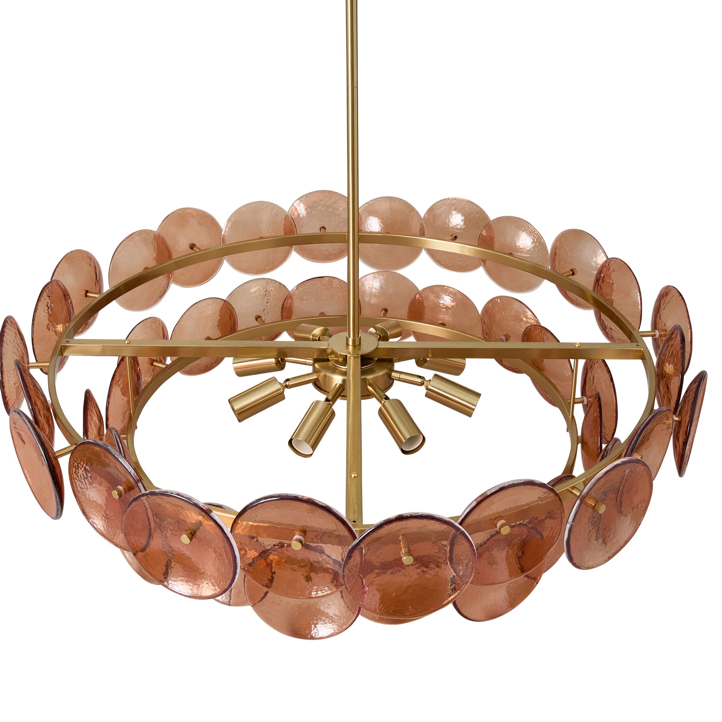 Sonny 8 Light Glass Chandelier Amber 80cm Package