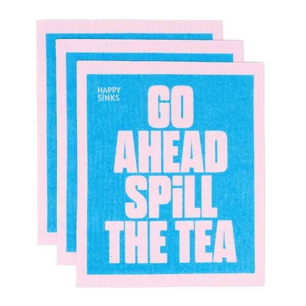 Oppvaskklut Spill the tea 3 stk