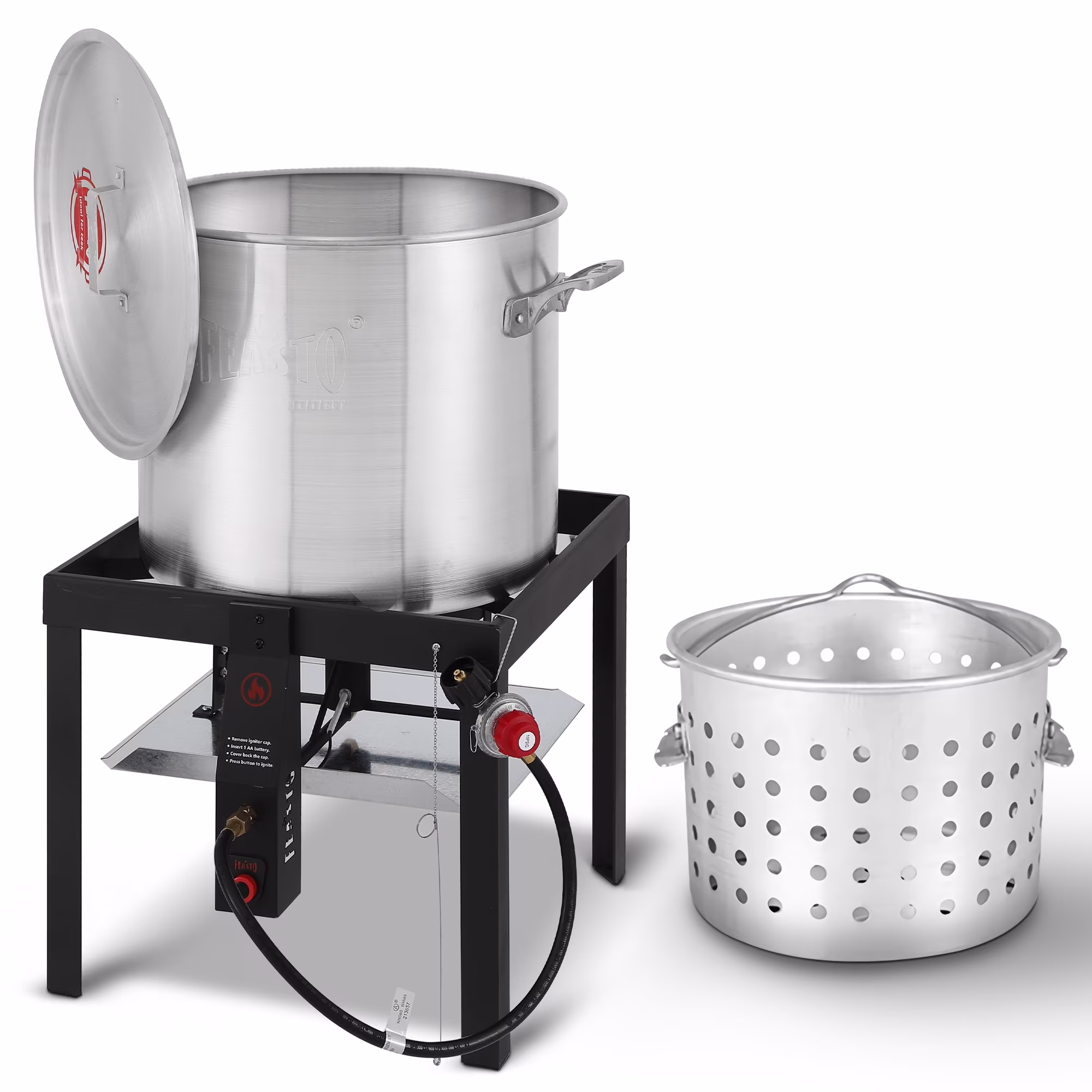 80 quart Seafood Boil Pot Kit with Electronic Ignitor(80 QT) - Image 3