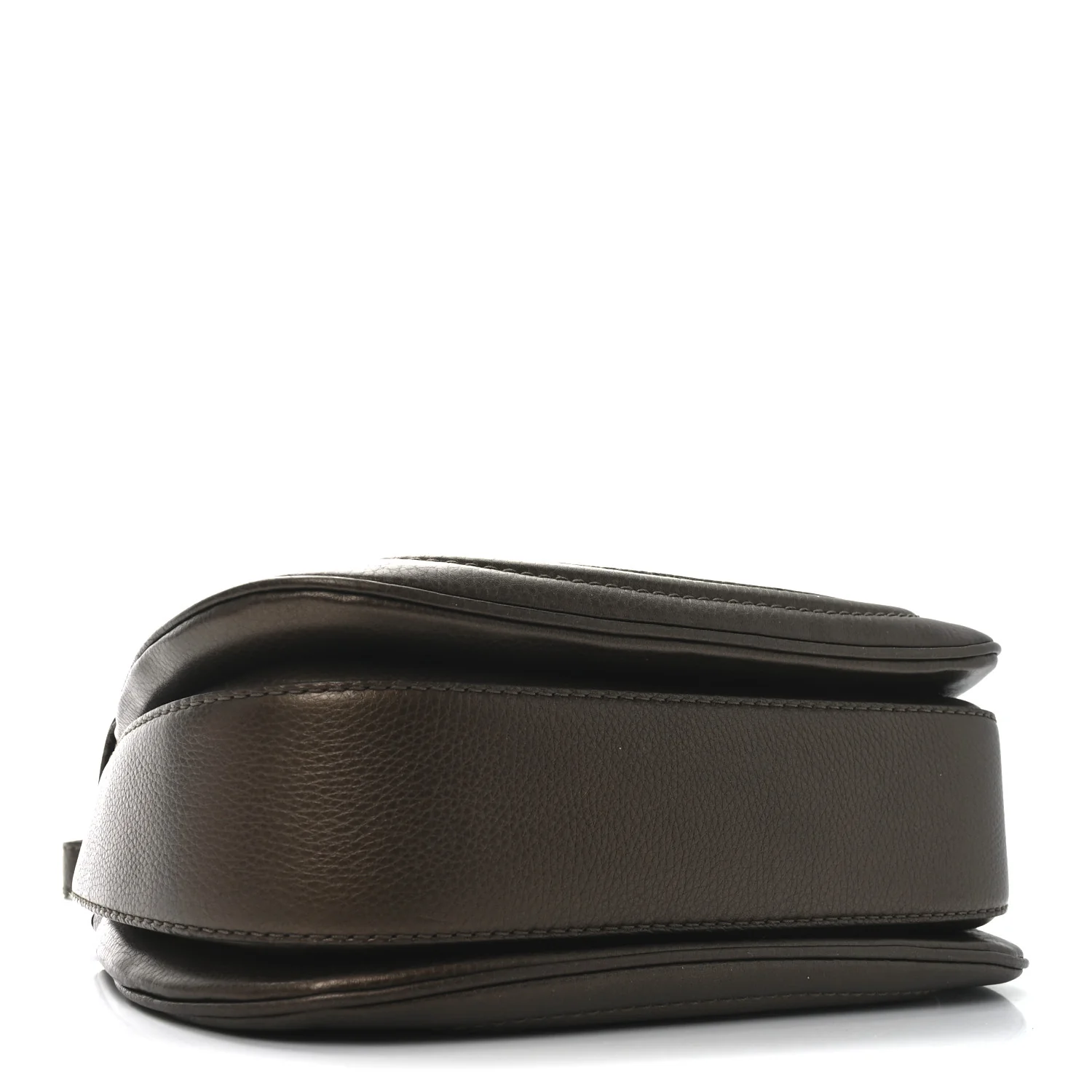 Metallic Calfskin Medium New Bamboo Top Handle Bag Bronze