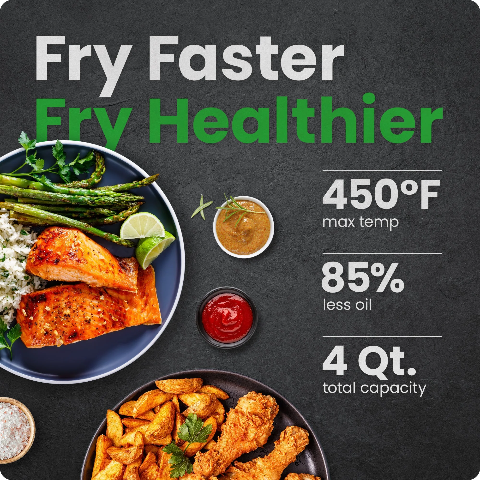 TurboFry Touch 4-Quart Easy-View Air Fryer