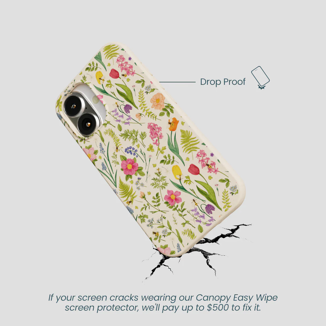 Seashell Bee Meadow iPhone 16 Case