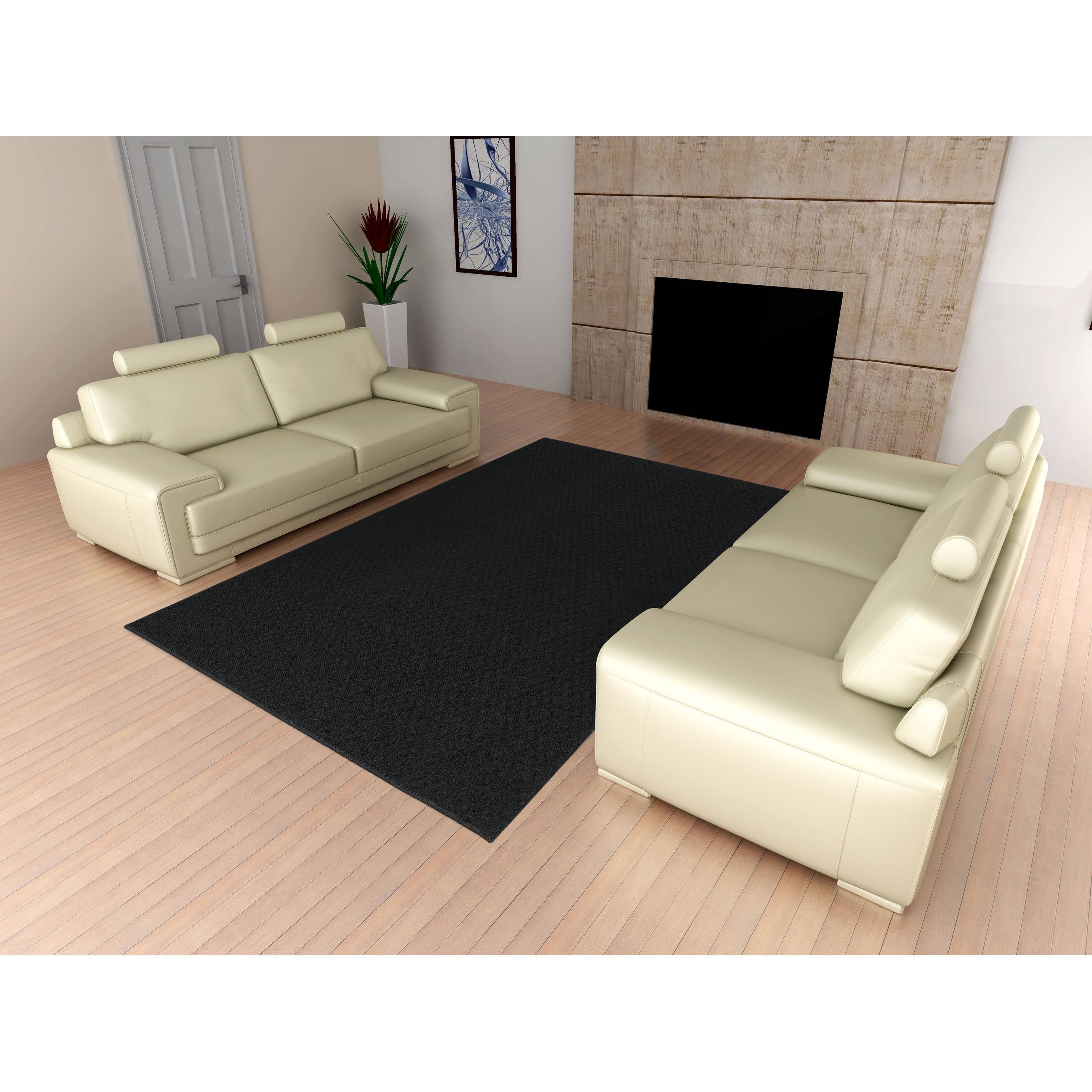 Garland Rug Town Square 8'x10' Large Area Rug Black