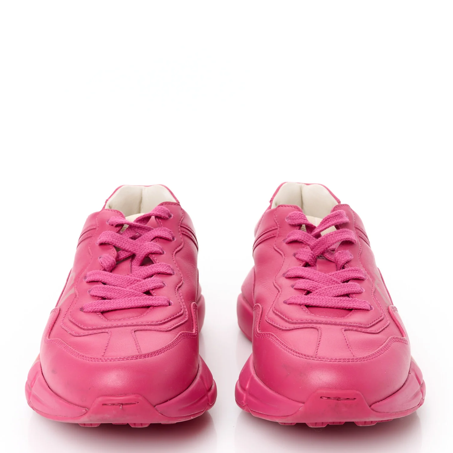 Calfskin Logo Womens Rhyton Sneakers 35 Box Pink