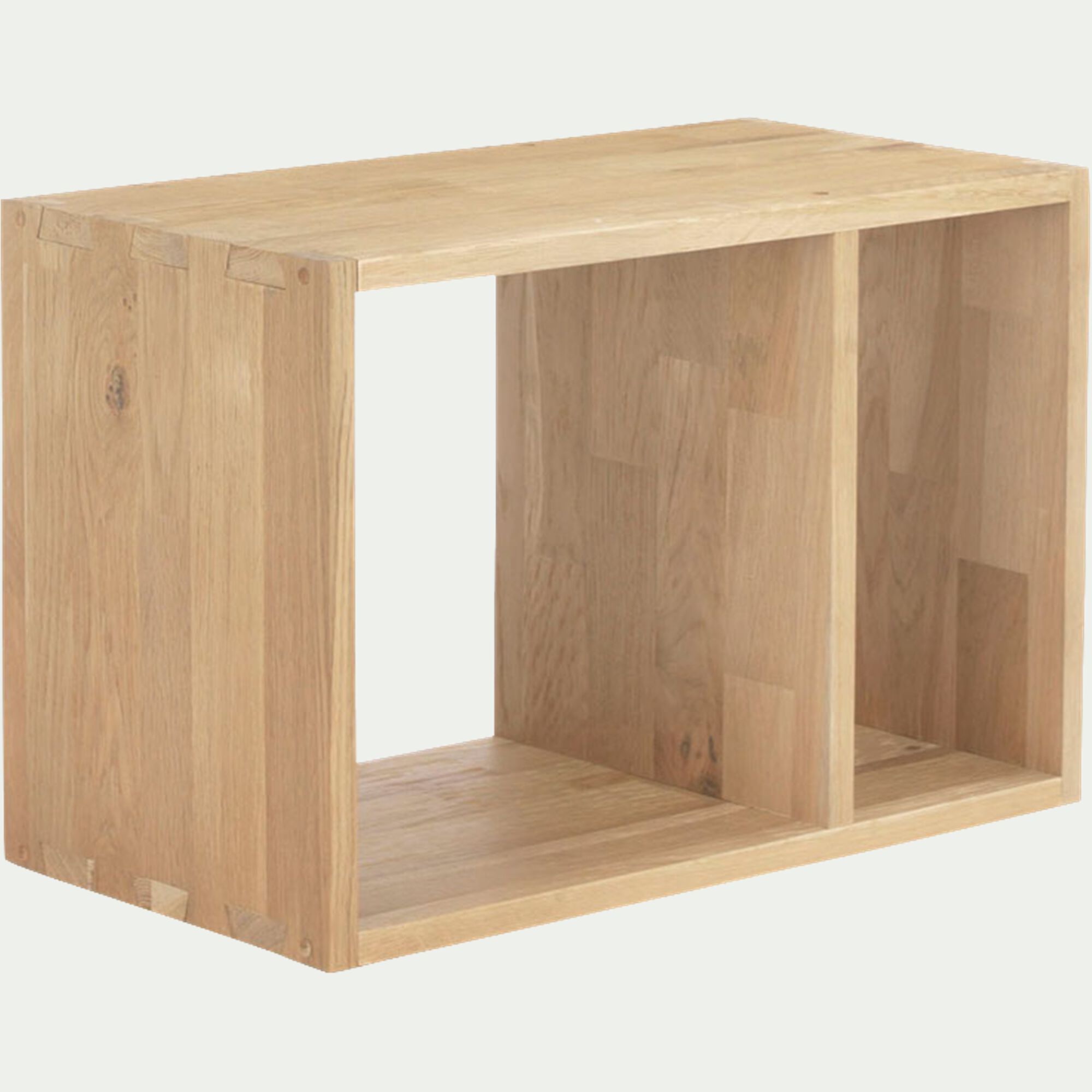 TASSIA - Étagère 2 cases en chêne - bois clair