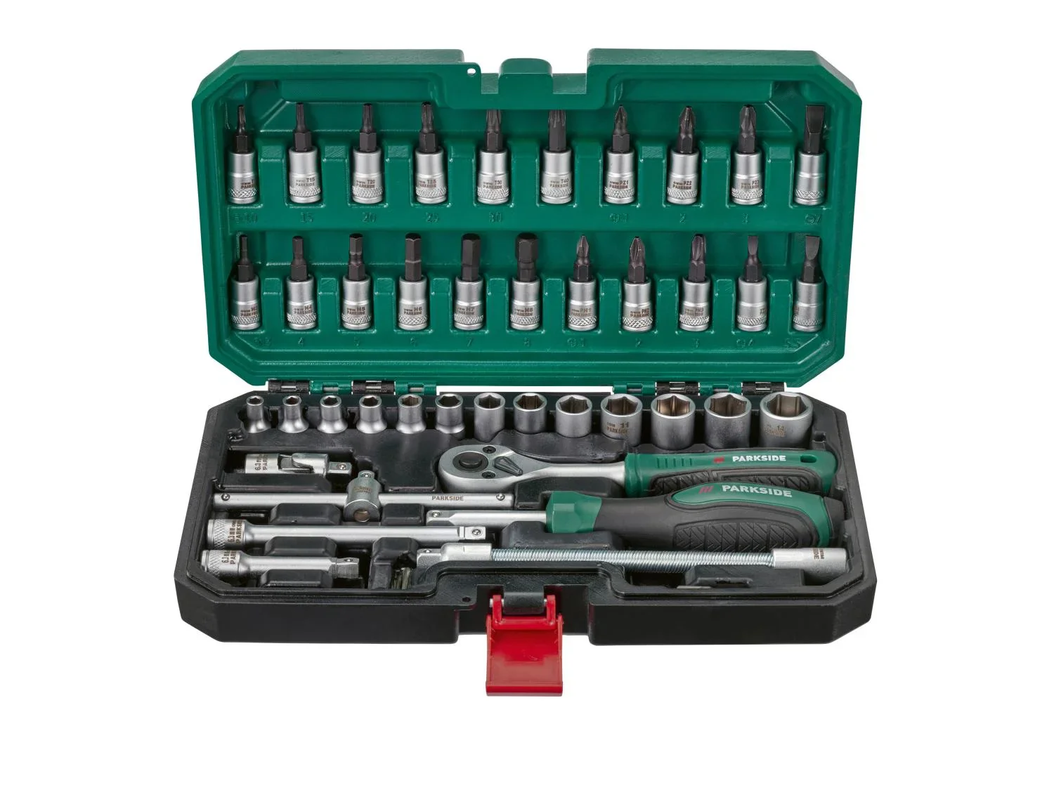 PARKSIDE Set de cliquet et accessoires, 46 pices