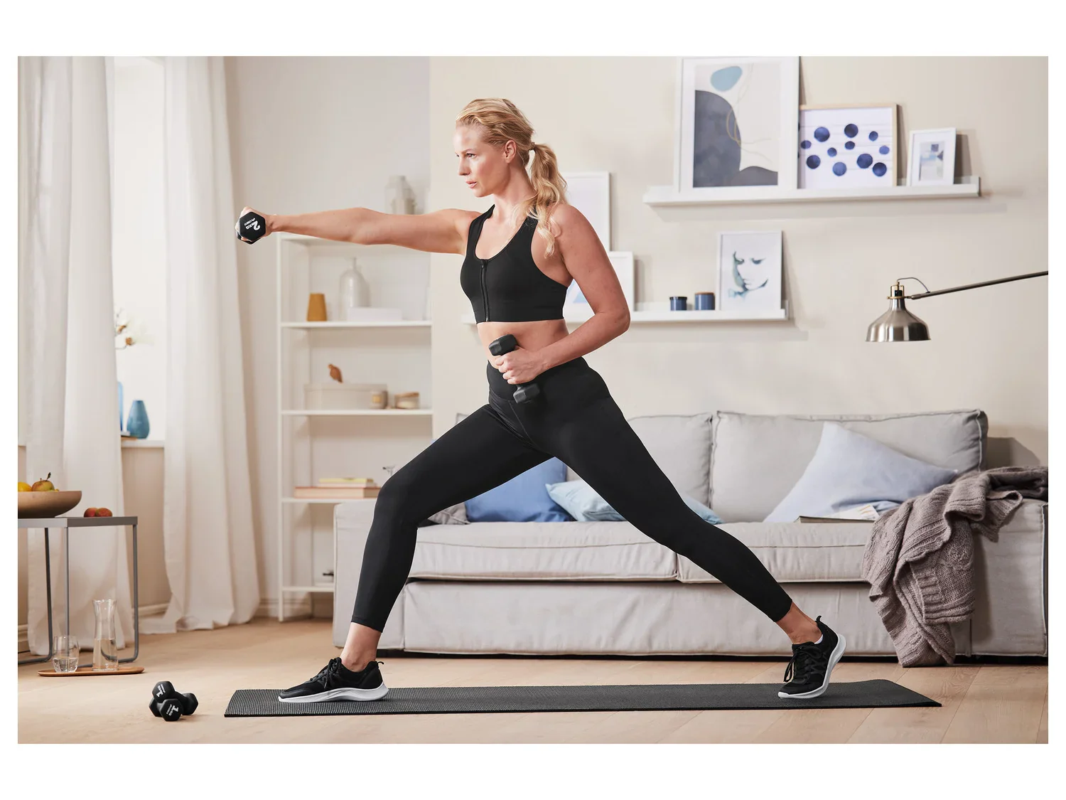 CRIVIT Tapis de fitness et de yoga, 183 x 61 cm