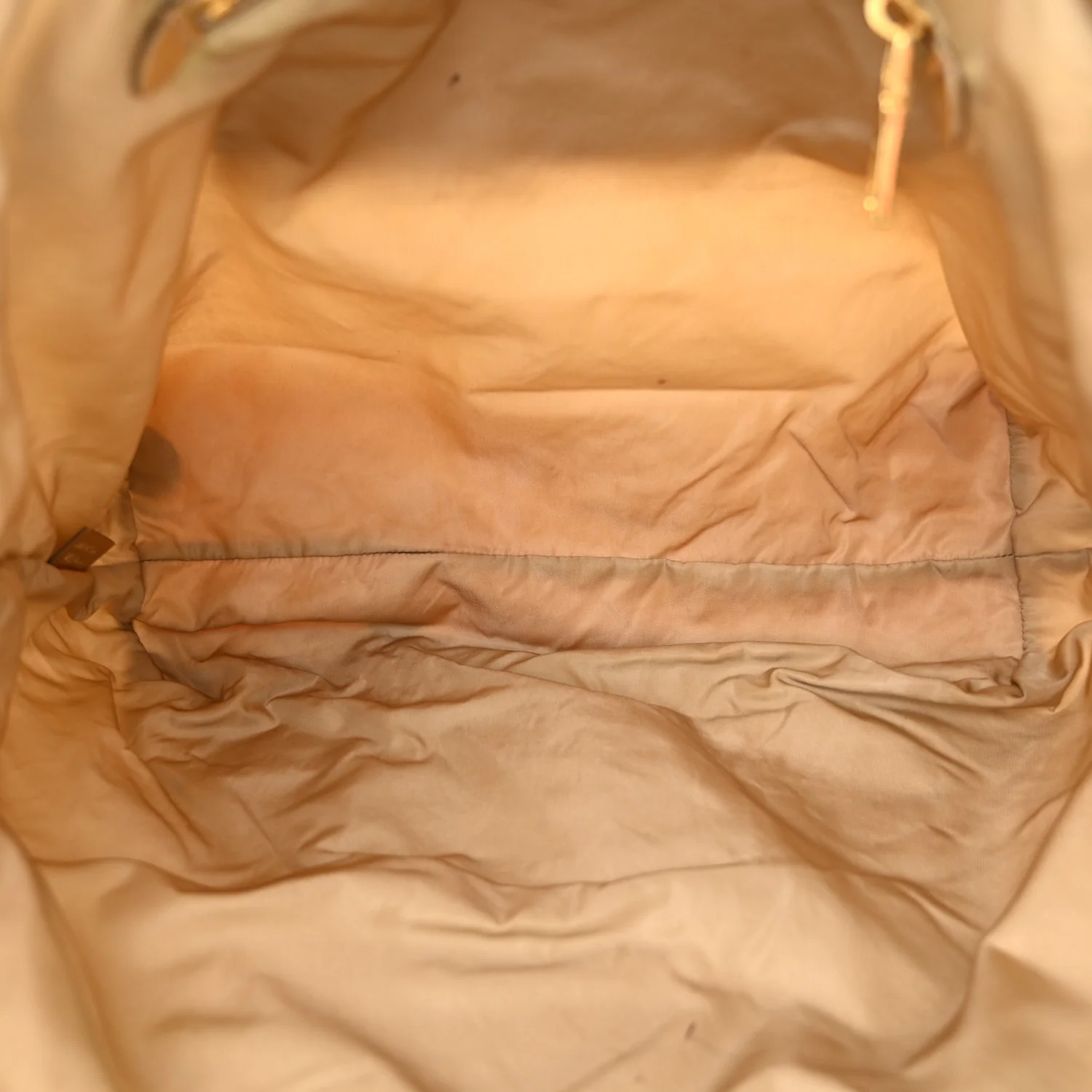 Tessuto Nylon Saffiano Shopping Tote White