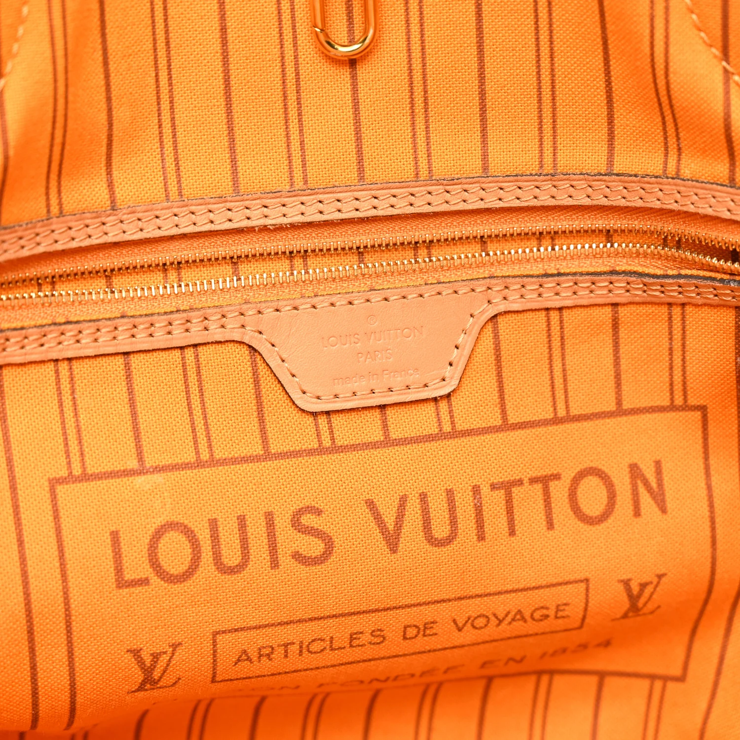 Damier Azur Braided Neverfull MM Orange