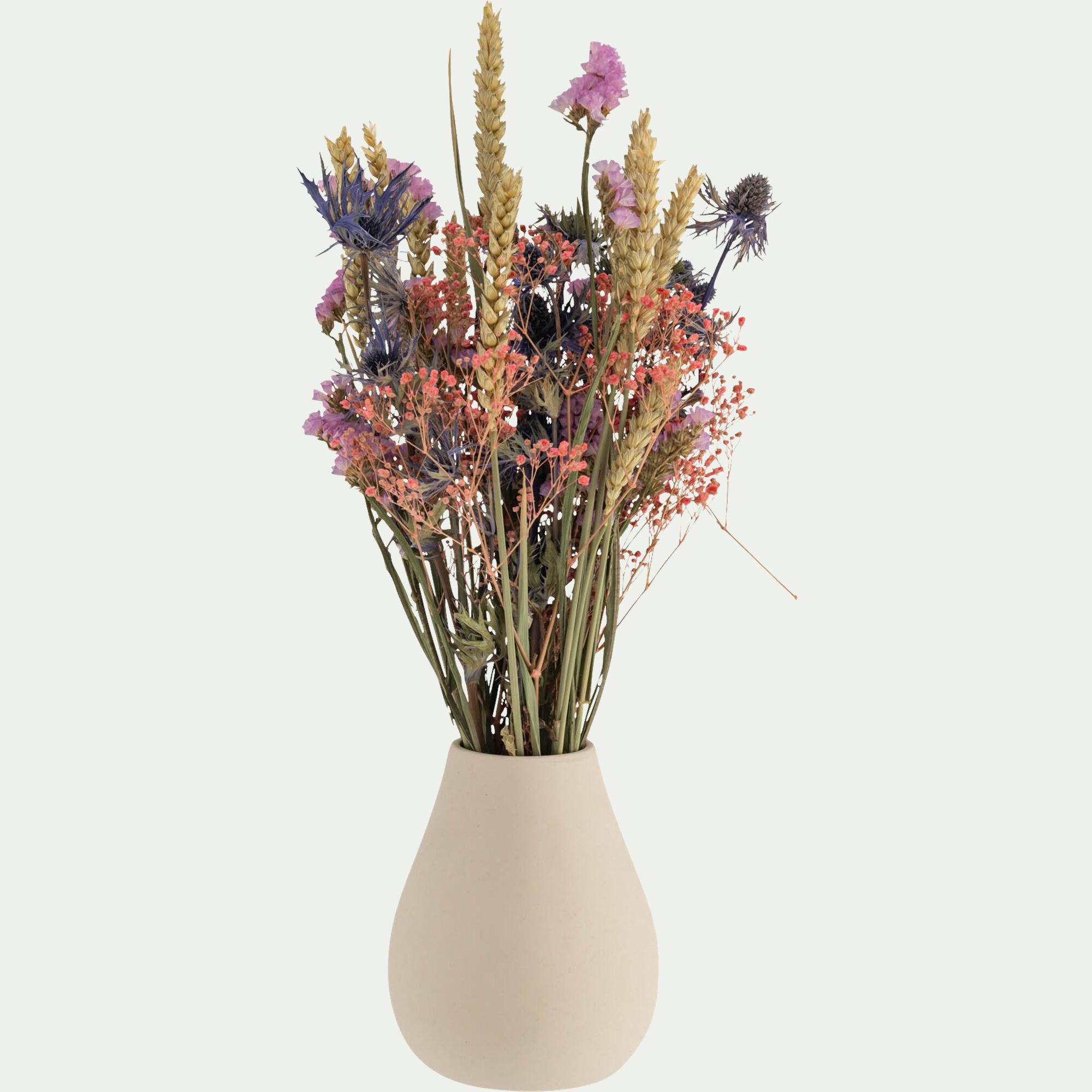 SABUGAL - Vase classique en faïence H15cm - beige