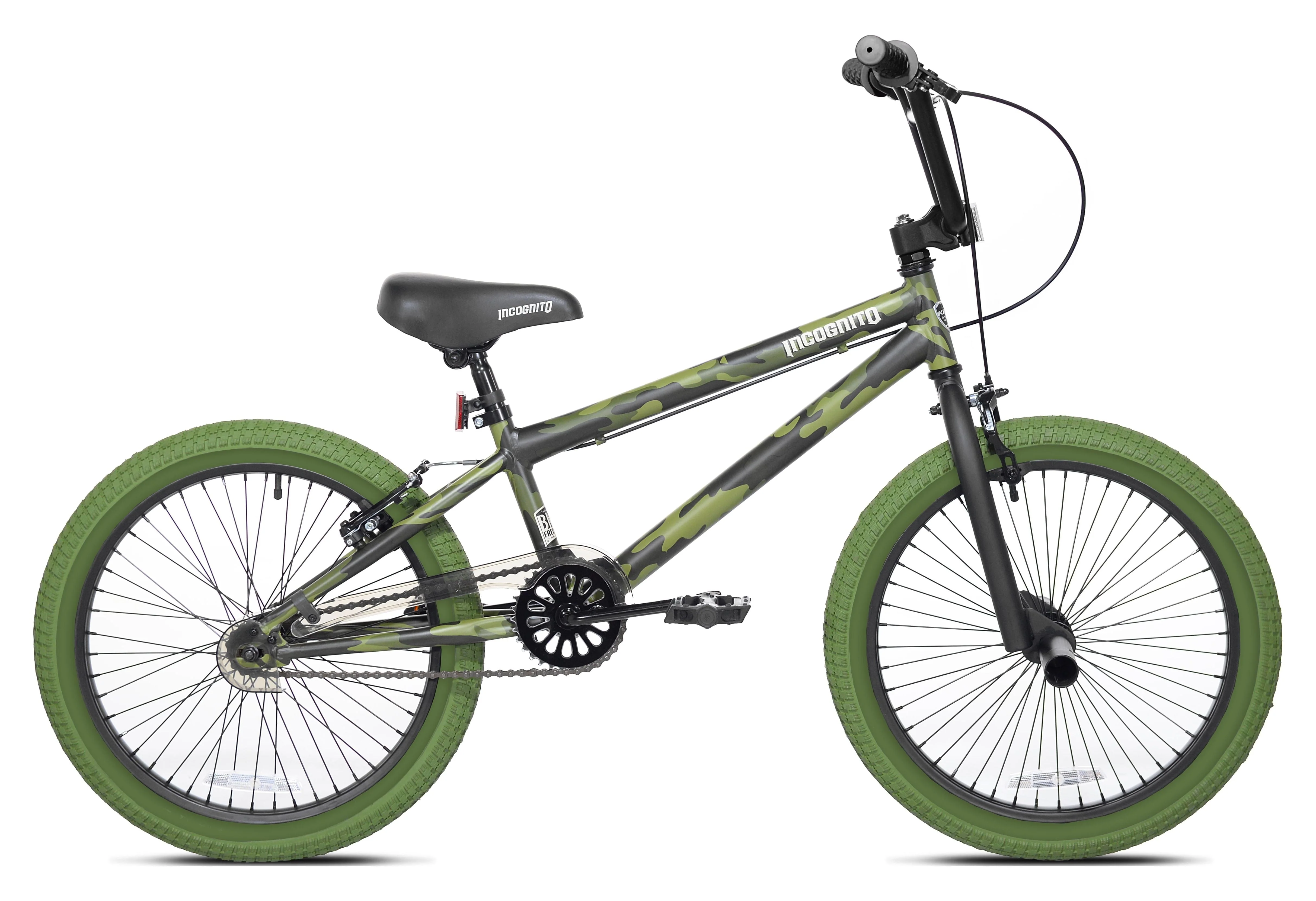 20" Incognito Boy's BMX Child Bicycle, Green Camouflage