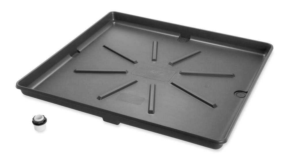 Camco 20754 30 x 32 in. Graphite Drain Pan with PVC Fitting