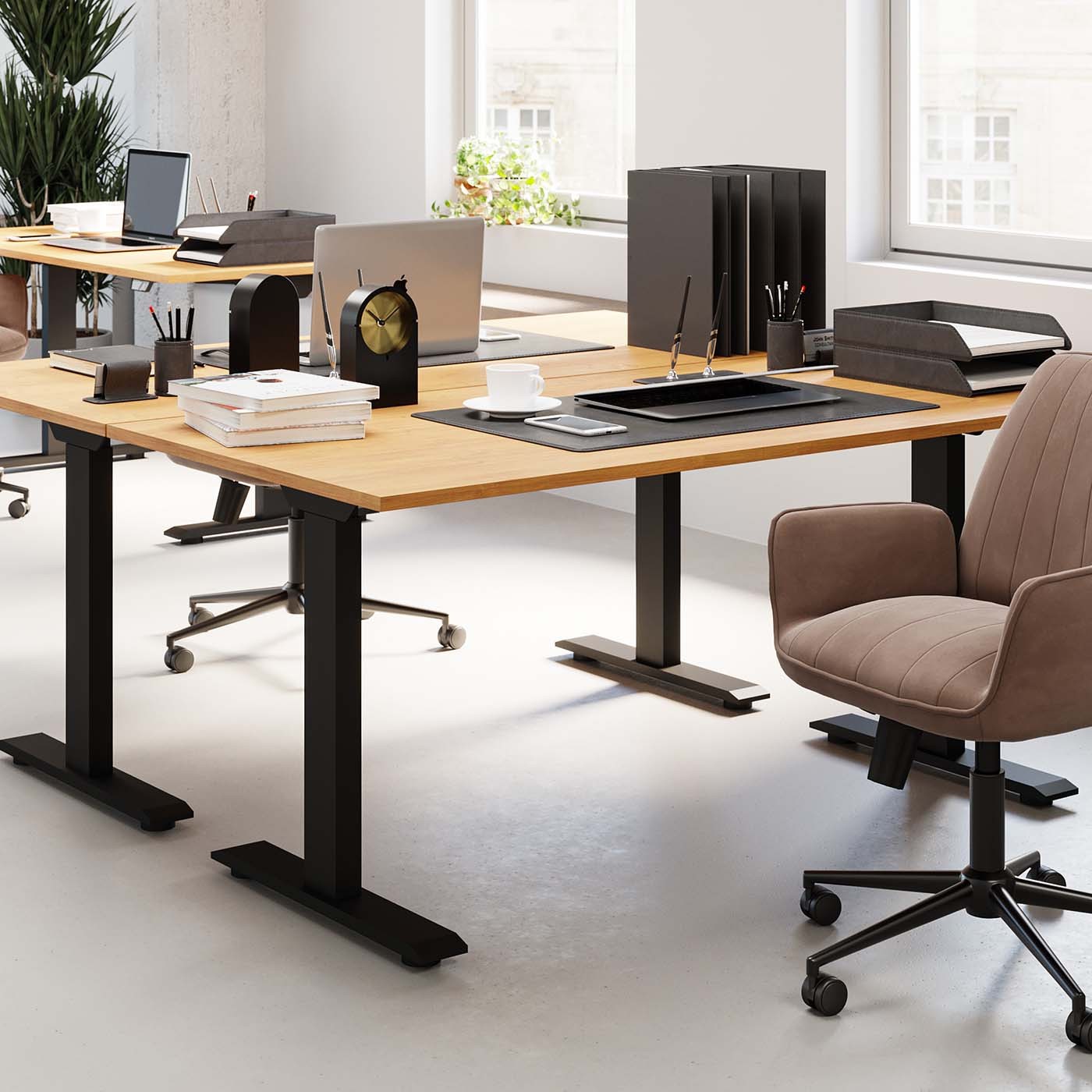Bureau Smart Symphony eik zwart 200x100cm Kare Design