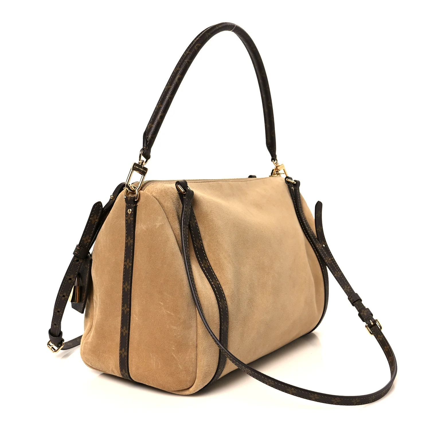 Suede Monogram Express MM Hazelnut