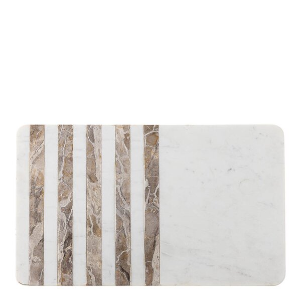 Skjærebrett Novelle i marmor 38x22,5x1,5 cm hvit