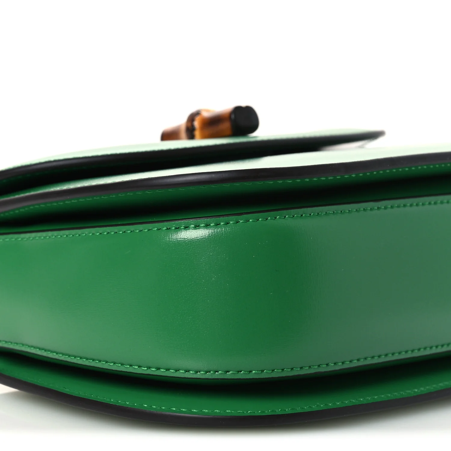 Boarded Dyana Lux Calfskin Web Small Bamboo 1947 Top Handle Bag Spring Green