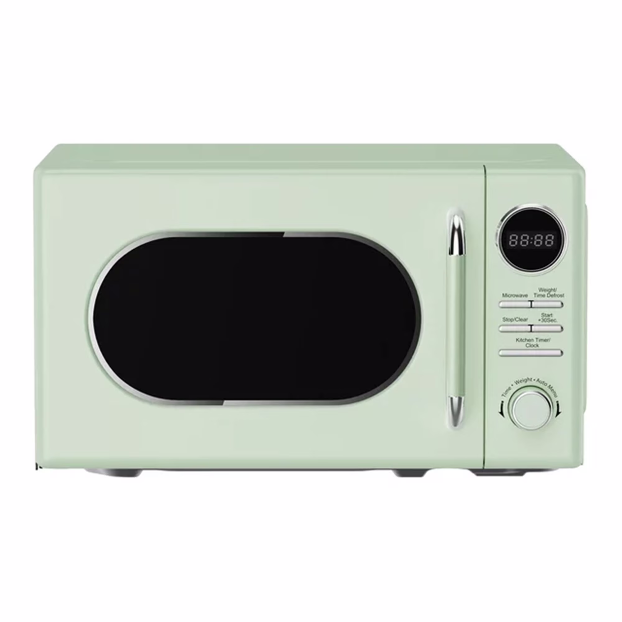0.7 Cubic Feet 700W Classic Retro Countertop Microwave, Green