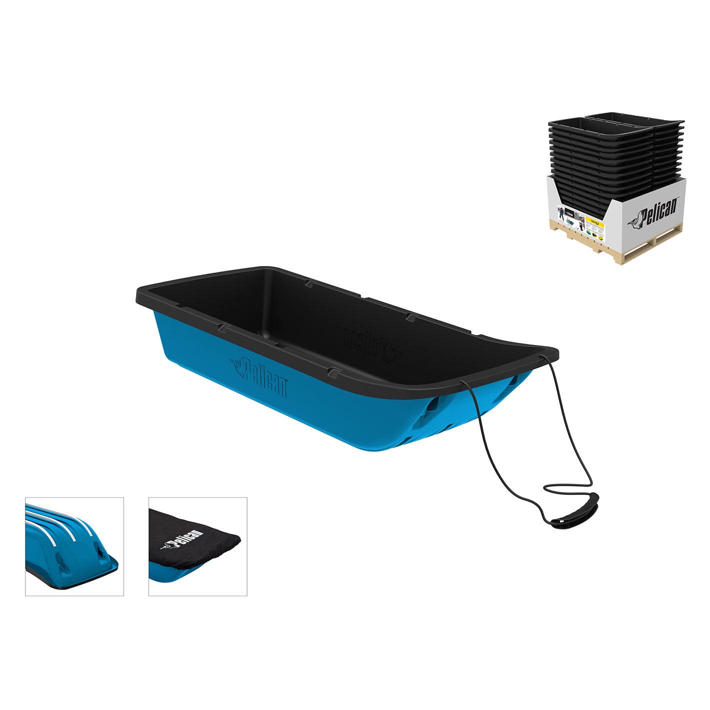 Trek 52 Utility Sled Ram X Runners  Pull Rope and Travel Cover 4 Season Sled Heavy Duty RAM X Construction Carry Up to 226 lb Cyan