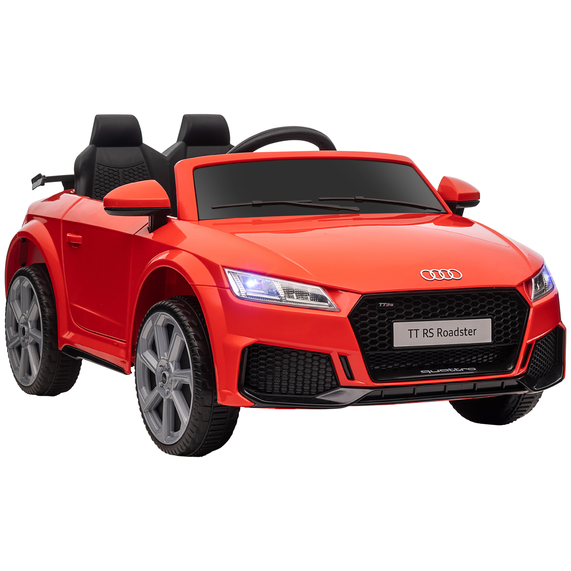 HOMCOM® kindervoertuig elektrische auto Audi TT RS afstandsbediening MP3 3-8 jaar PP rood 103 x 63 x 44 cm | Aosom.de