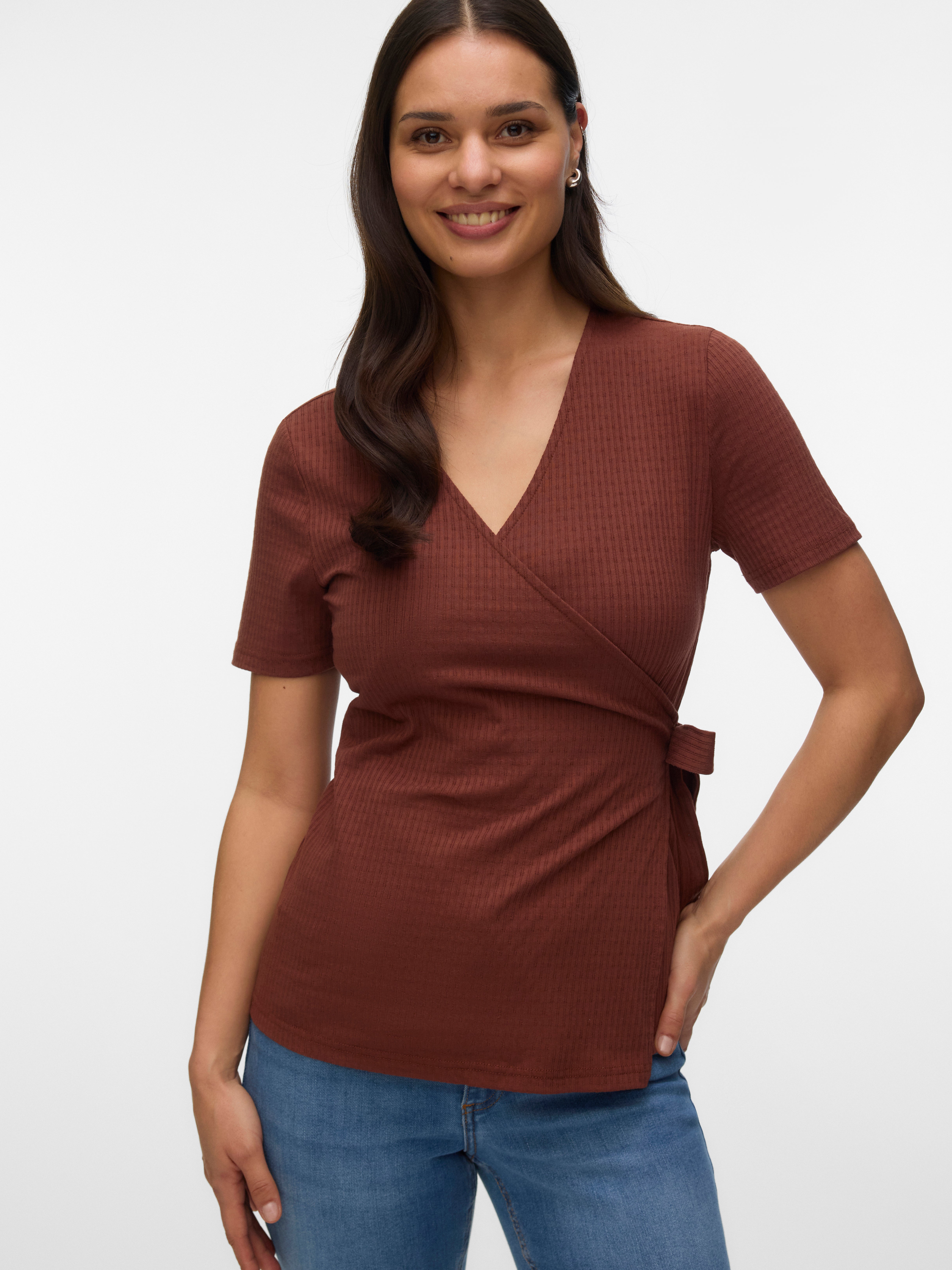 VERO MODA® Bodycon Fit V-Neck Top