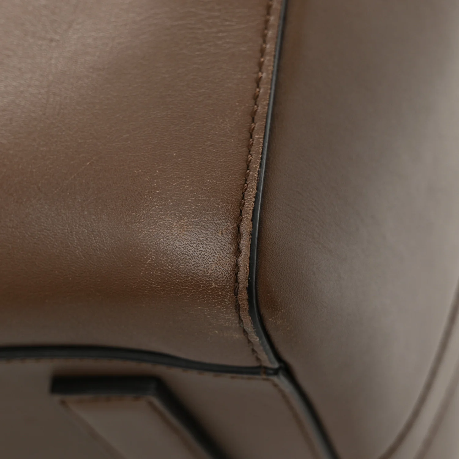 Shiny Lord Calfskin Medium Antigona Brown