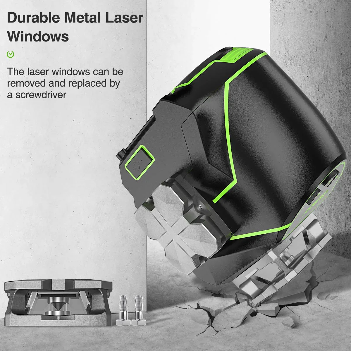 4D 16 Lines Self-Leveling Laser Level, 200Ft Green Beam 4 x 360° Cross Line Laser Level Tools with LCD Screen, Bluetooth and Magnetic Bracket