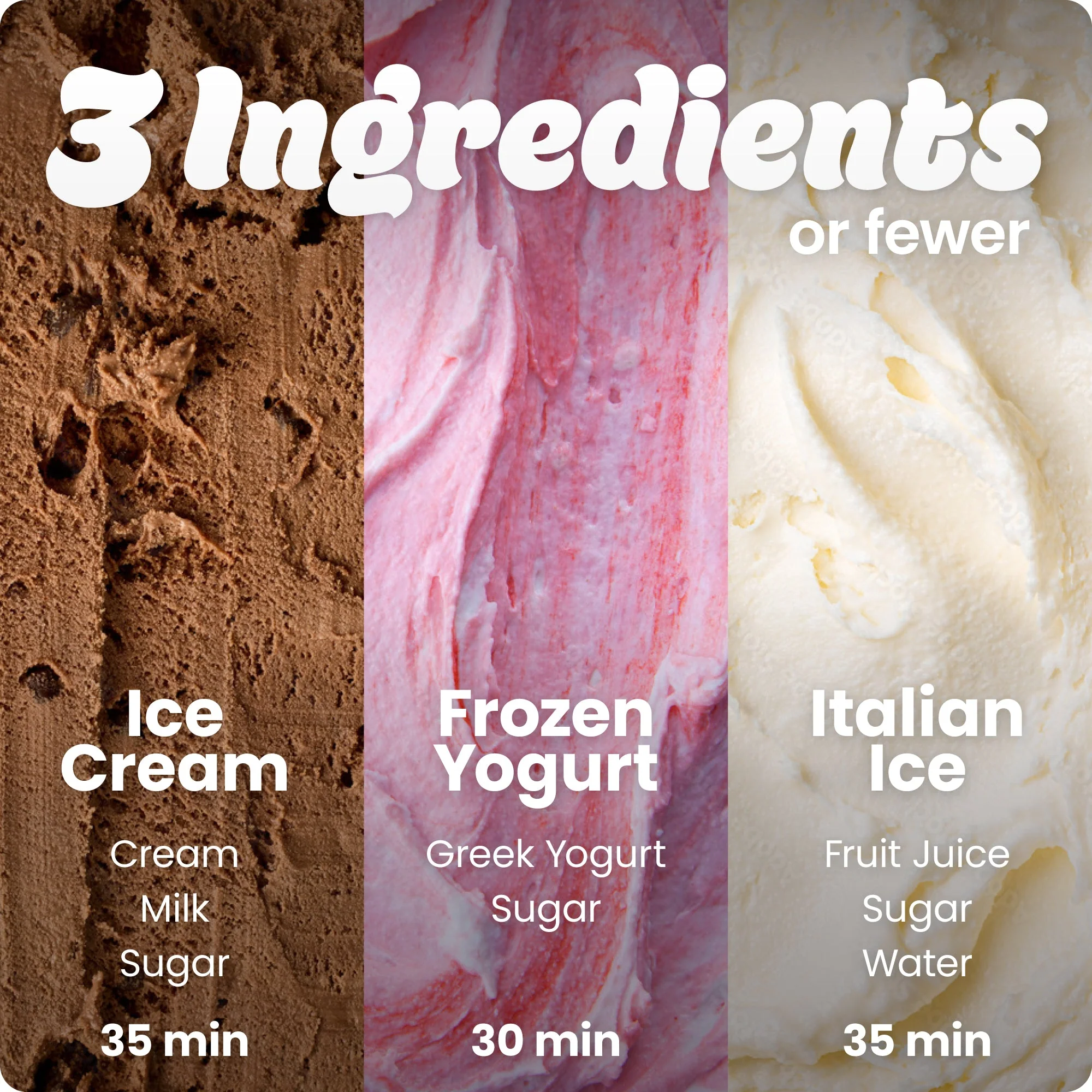Iceman Trio Ice Cream Maker - Butter