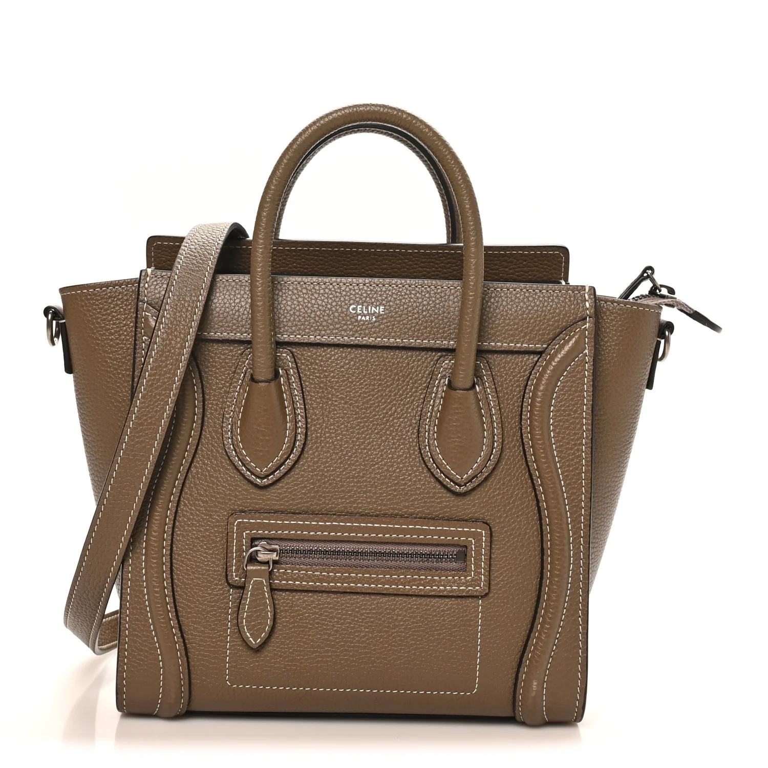Drummed Calfskin Nano Luggage Souris