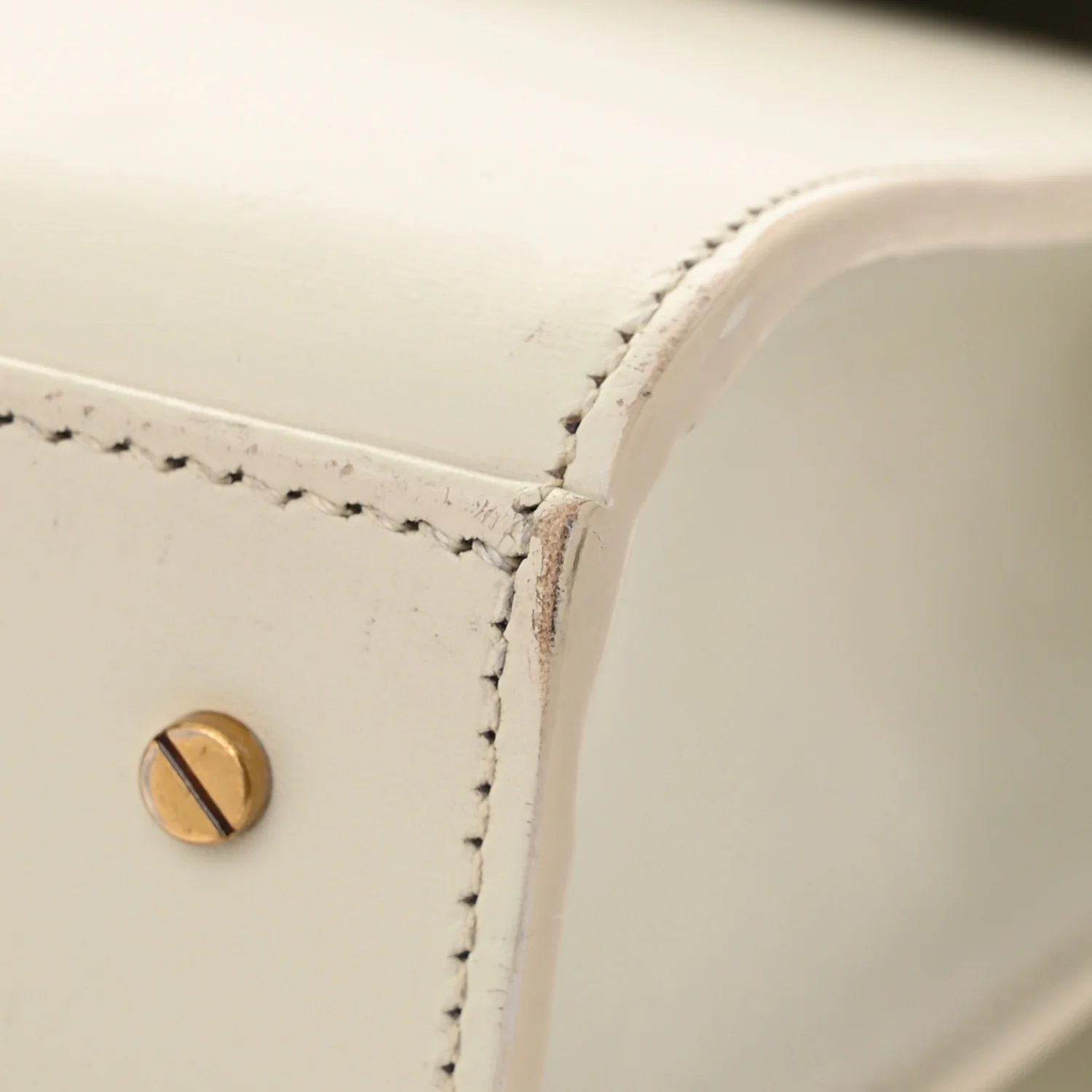 Smooth Calfskin Medium Classic Monogram Cassandra Top Handle Crema Soft Rouge Legion