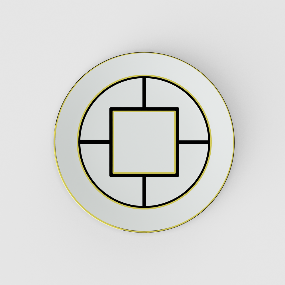 MetroChic Salad/ Dessert Plate - Multi-colored, 8.7'', Premium Bone Porcelain