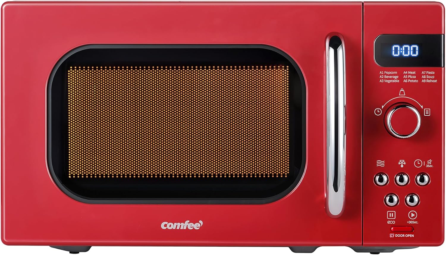 COMFEE' Countertop Microwave Oven, 0.7 Cu.Ft, 700W, Pearl White, ECO Mode