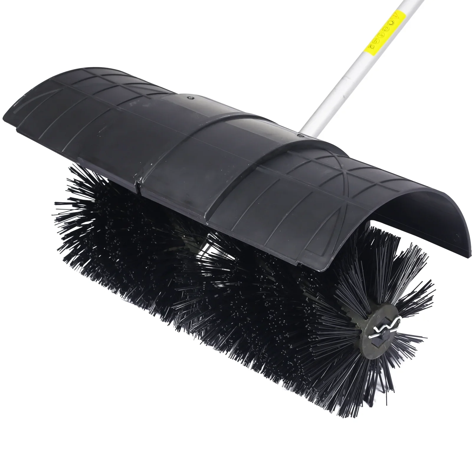 52CC 2-Stroke Broom Sweeper, Walk Behind Handheld Gas Powered Snow Sweeper, Brush Broom Sweeping Machine for Garden Lawn Yard Sidewalk Driveway Snow Cleaning, Broom Brush 24x9 EPA, D9025
