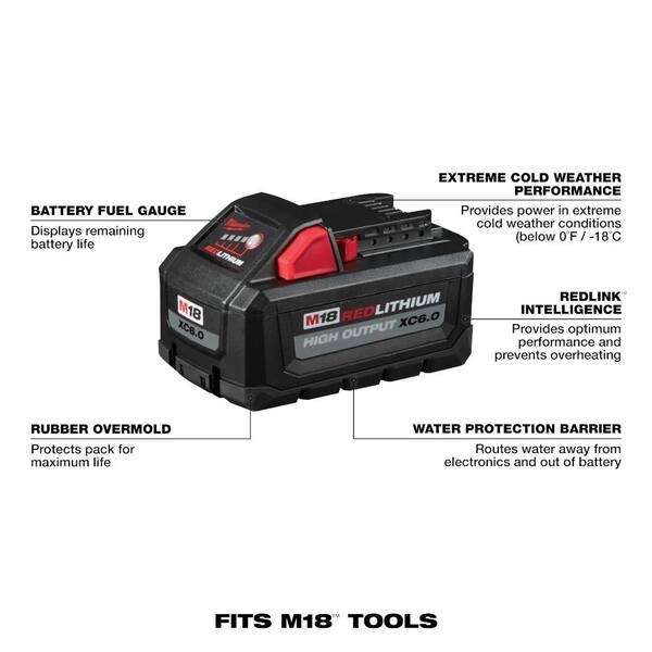M18 FUEL 18V Lithium Ion Brushless Cordless SAWZALL Reciprocating Saw Kit W/6 0Ah Battery Image 4