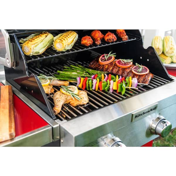 2 Burner Propane Gas Grill in all Red Image 2