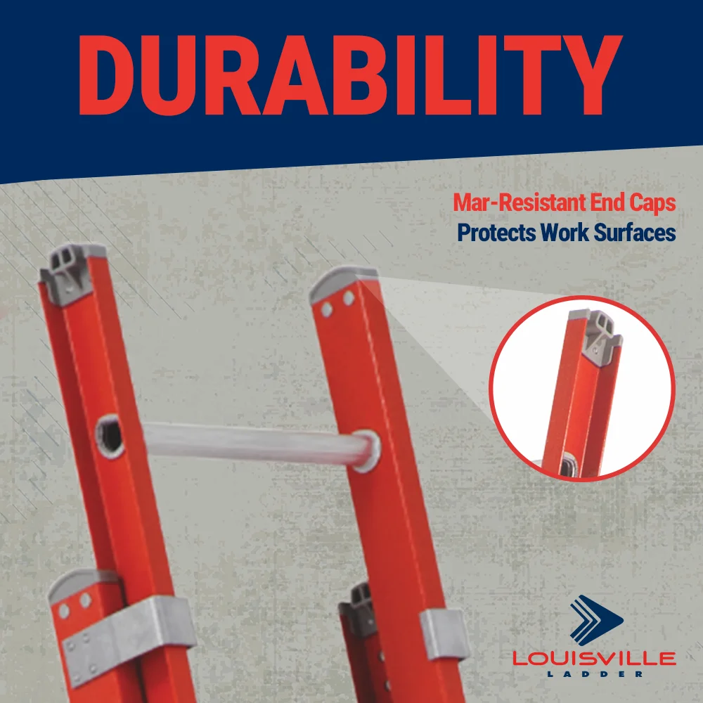 40-Foot Fiberglass Extension Ladder, 300-Pound Load Capacity, Type IA, FE3240 - Image 7