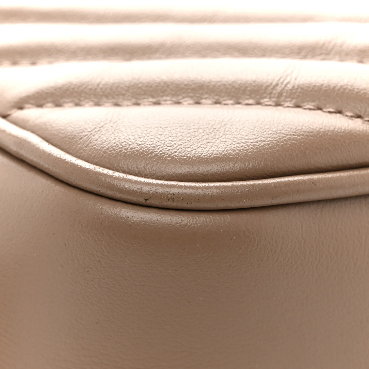 Calfskin Matelasse Monogram Lou Camera Bag Dark Beige