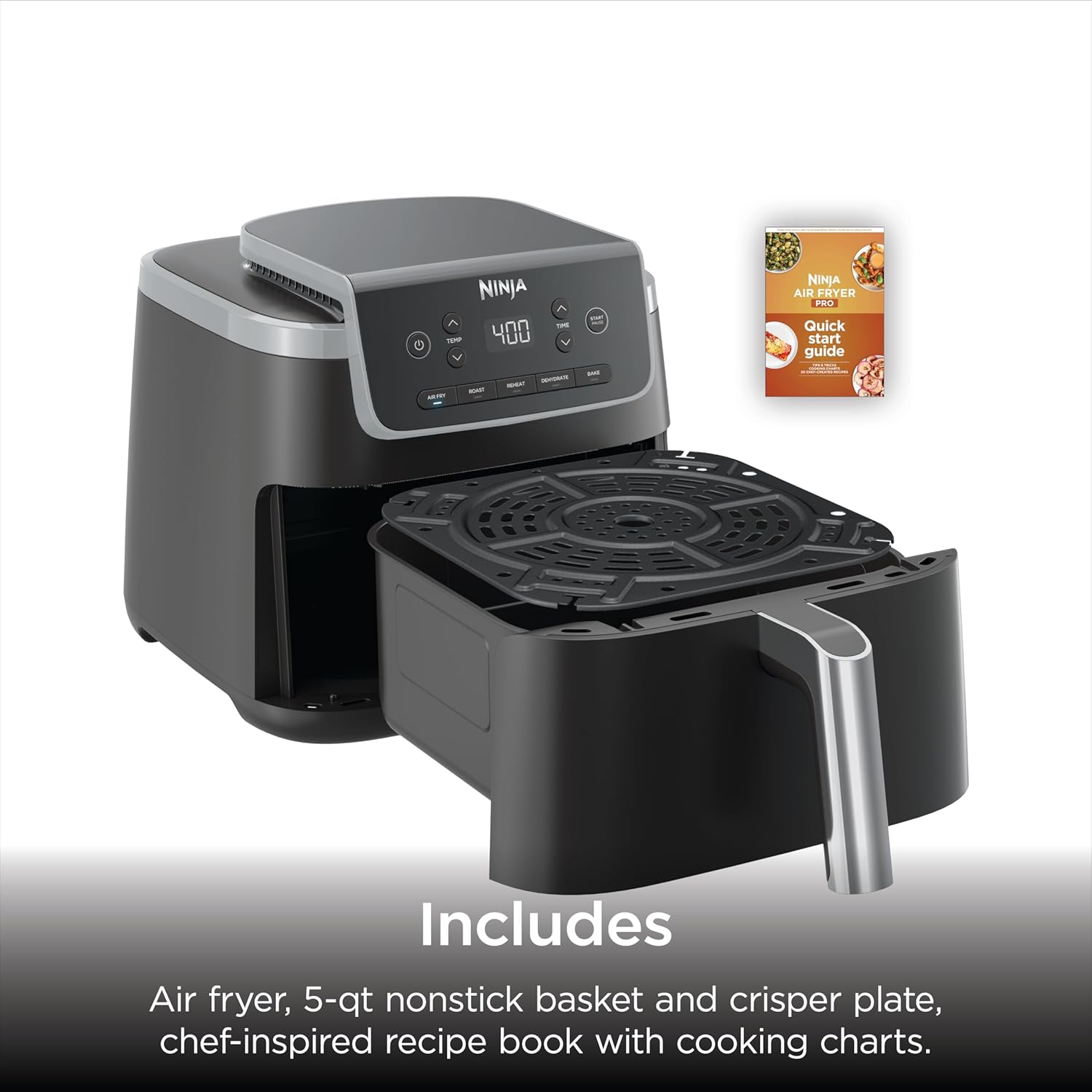 Ninja Air Fryer Pro, 5 Qt, 5-in-1, Gray, AF142