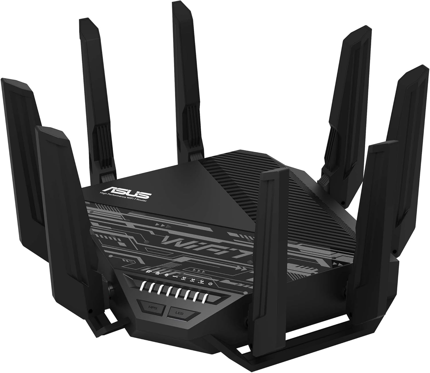 ASUS RT-BE96U BE19000 802.11BE Tri-Band Performance WiFi 7 Extendable Router with 6GHz Support  Dual 10G Port  320Mhz  Lifetime Internet Security  MLO  Multi-RU Puncturing  AiMesh Support