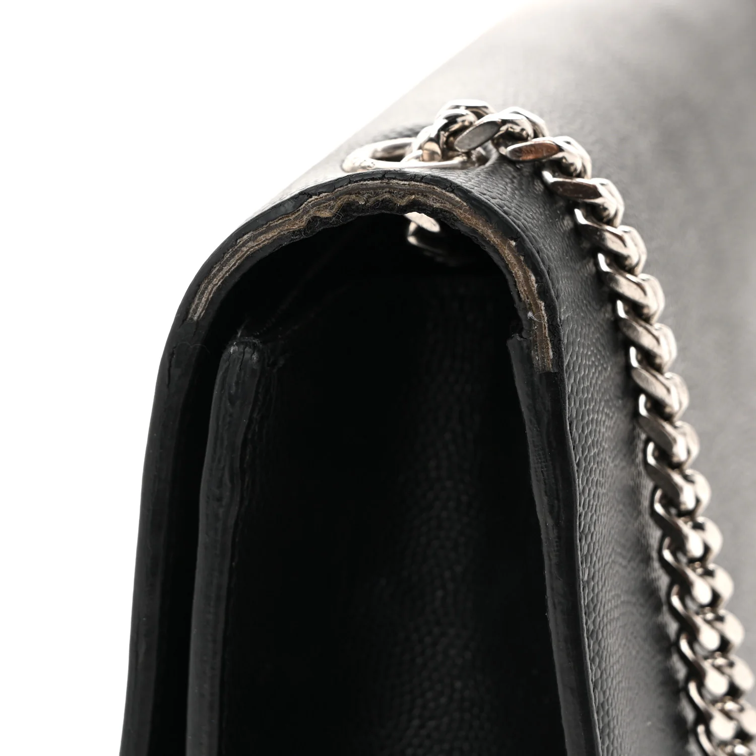 Grain De Poudre Medium Classic Monogram Kate Satchel Black