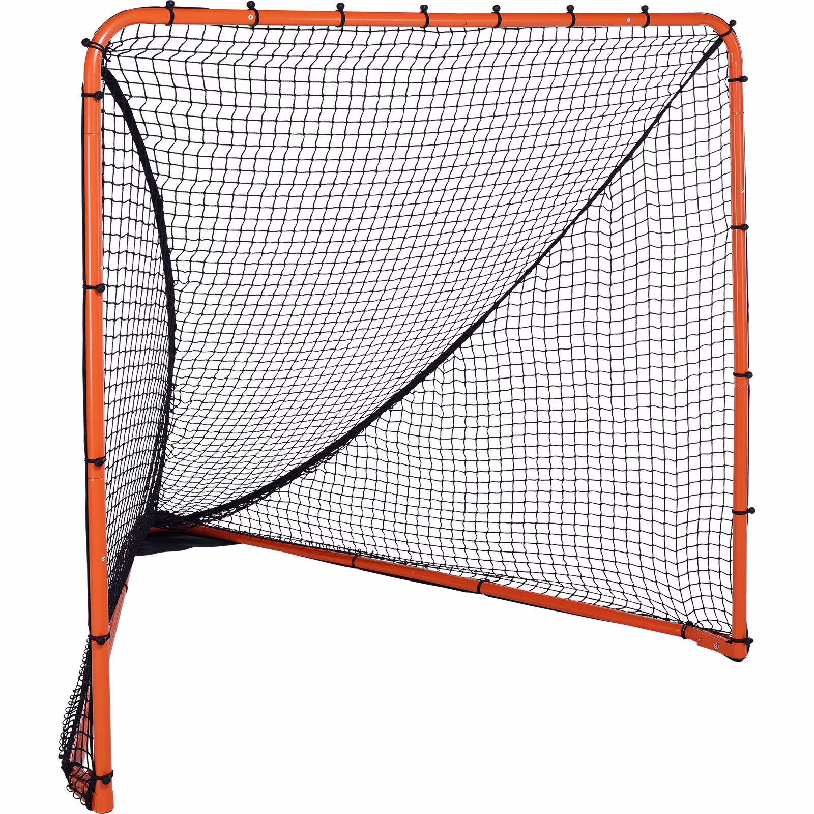Lacrosse Goal, 6' x 6' Lacrosse Net, Folding Portable Backyard Lacrosse Training Equipment, Steel Frame Training Net, Quick Easy Setup Lacrosse Goal, Perfect for Youth Adult Training, Orange