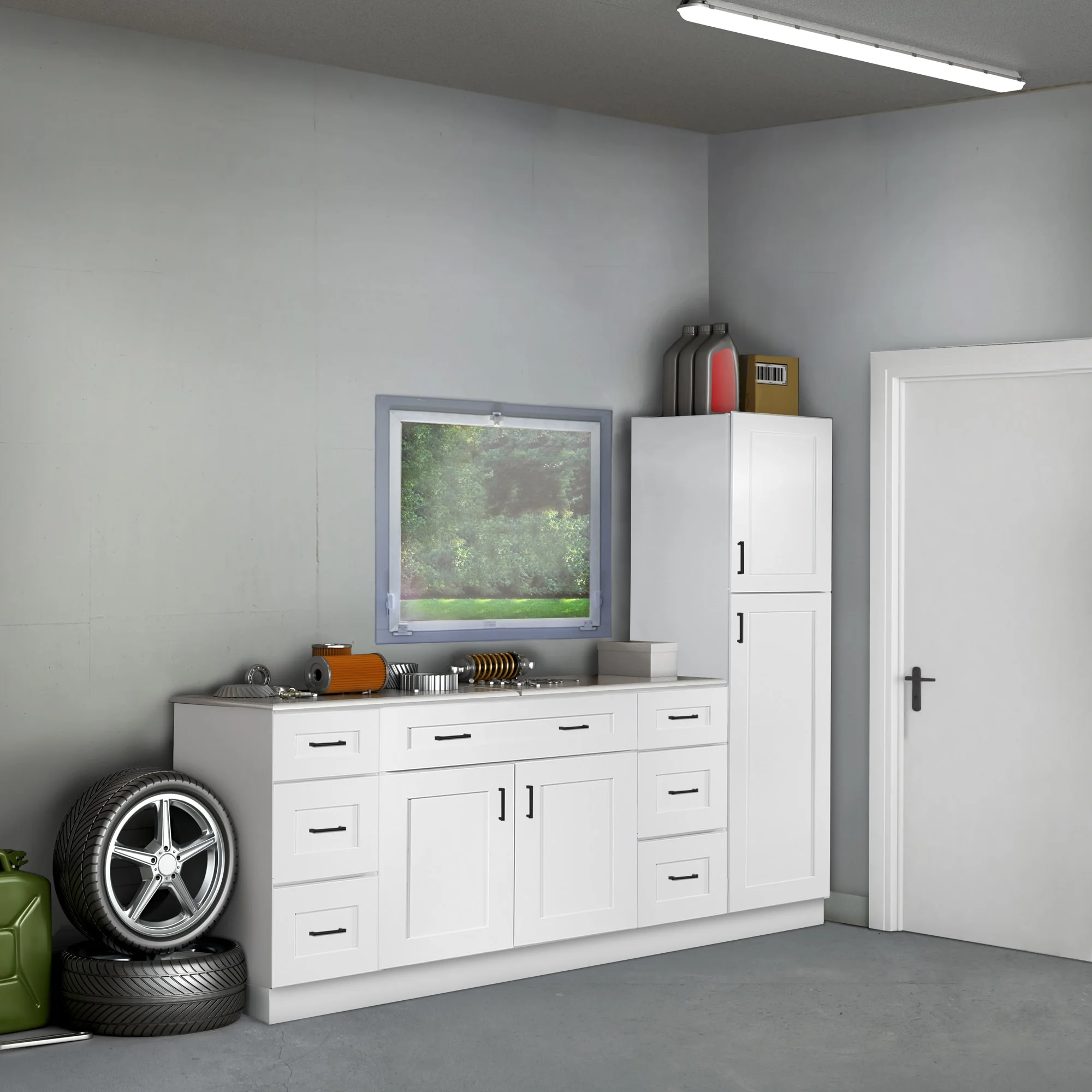 Design House 543272 Brookings (Ready - to - Assemble) Shaker Style Bridge Wall Kitchen Cabinet 33x12x12, White