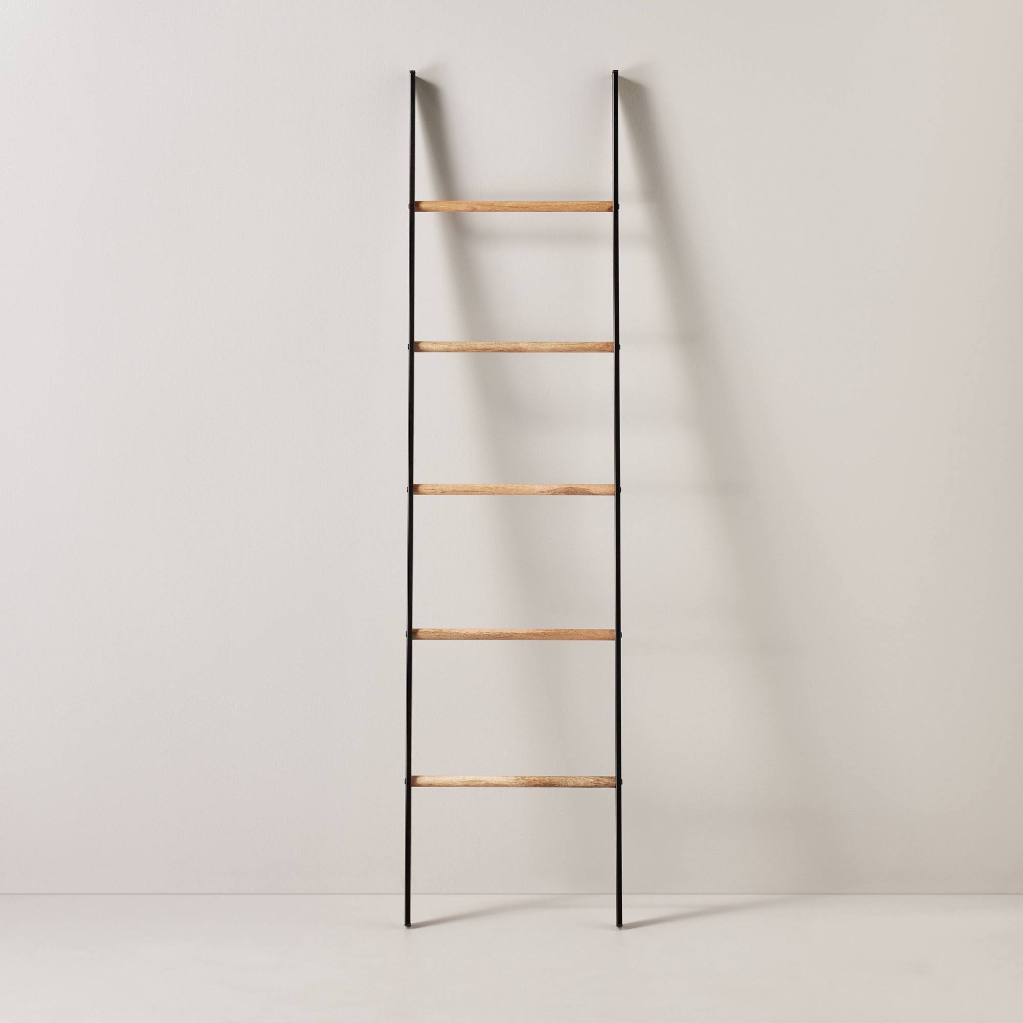 6' Wood & Steel Blanket Ladder Black/Natural - Hearth & Hand with Magnolia
